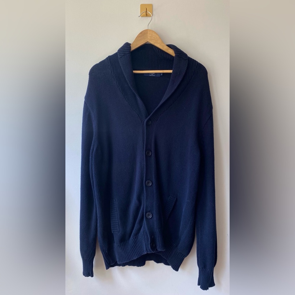 Men’s‎ XL J. Crew Navy Cotton Grandpa Cardigan